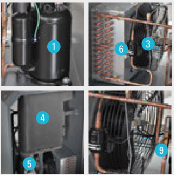 O atlas Copco comprimiu a capacidade 0 da entrada do líquido refrigerante 400W 0.25bar 25l/s dos secadores a ar
