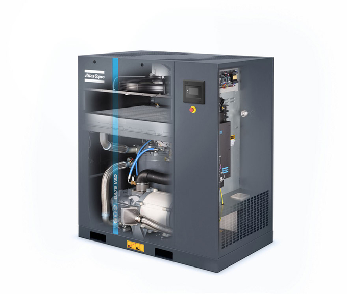 conversão de frequência 2 do compressor de ar GA do parafuso de Copco do atlas 55kw 55 VSD