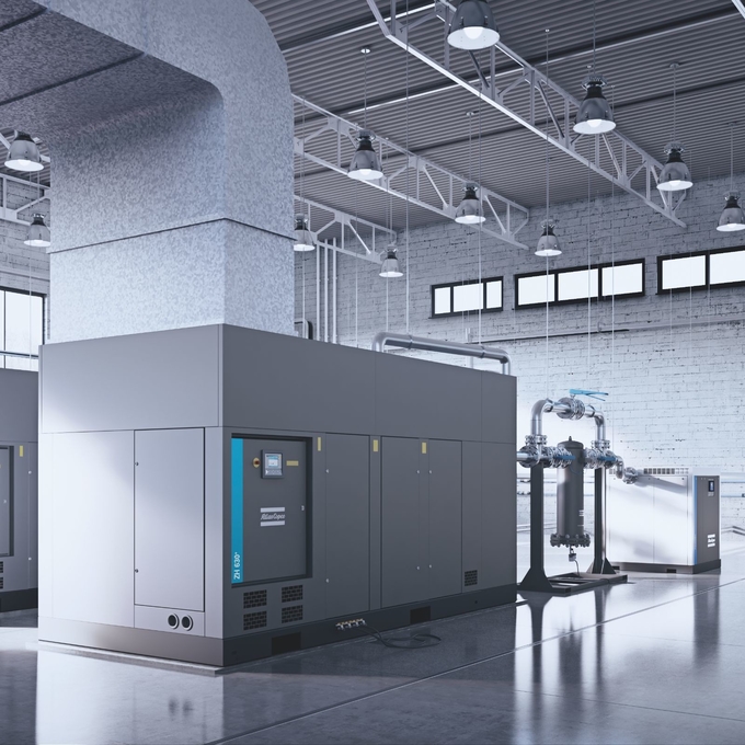 As séries de ZH ZH+ lubrificam o material livre 1 da liga de alumínio de Copco do atlas do compressor de ar do parafuso