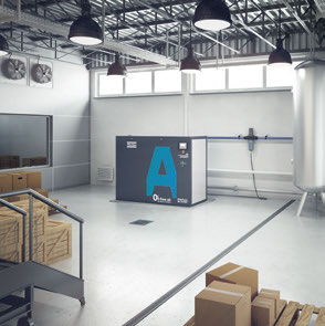 Nível de ruído injetado água 0 de Copco 69dB do atlas do compressor 18kw do parafuso de AQ 18 VSD