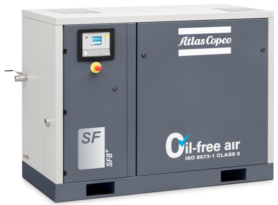 Nível de ruído injetado água 1 de Copco 69dB do atlas do compressor 18kw do parafuso de AQ 18 VSD