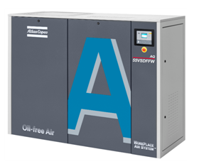 O atlas Copco lubrifica a água livre do compressor de ar 15kw do parafuso AQ 15 VSD injetou 1